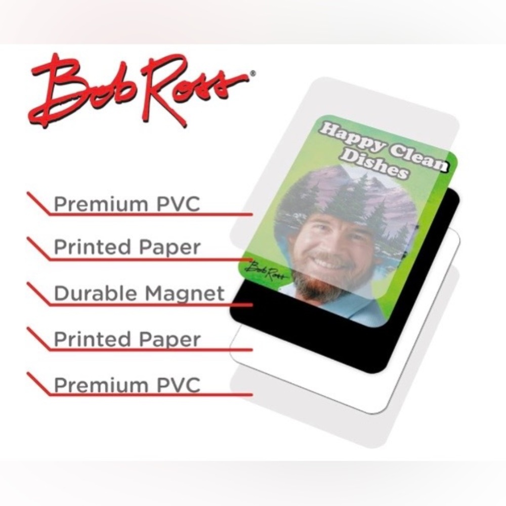NEW Bob Ross Double-Sided Dishwasher Magnet - Picture 5 of 6